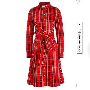 J.Crew Women’s plaid dress in A-line. Perfect for the Holidays